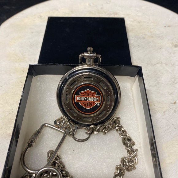 Harley Davidson Franklin mint Mens pocket watch needs battery - Picture 8 of 8